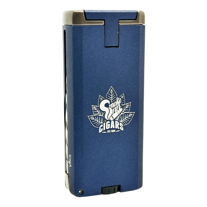 SI - Lighter Visol Striker Triple Torch Flame w/ Cigar Poker - Matte Blue