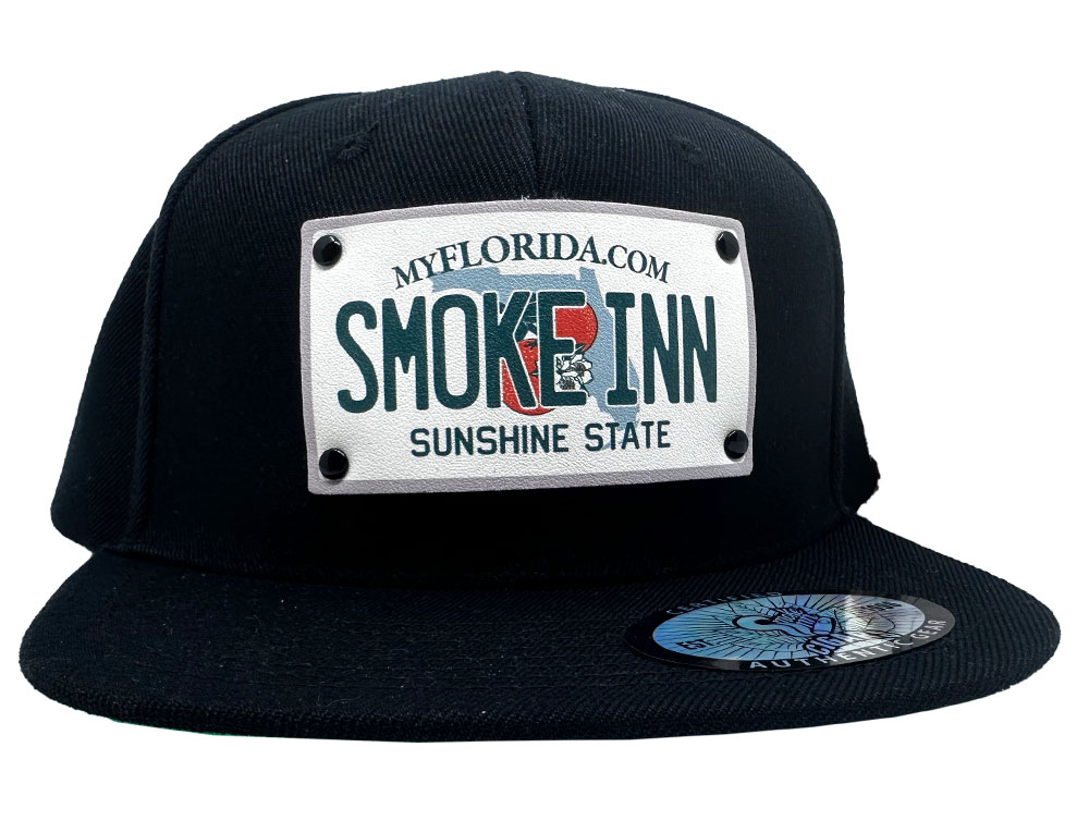 Smoke Inn License Plate Cap - Black