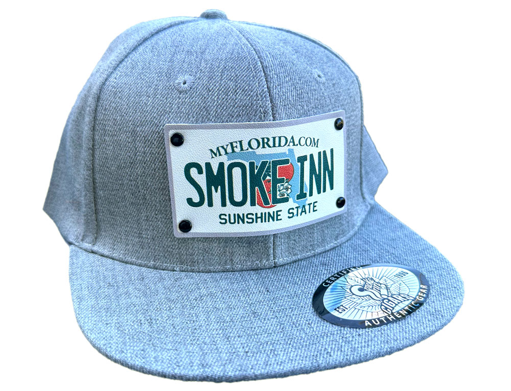 Smoke Inn License Plate Cap - Heather Grey