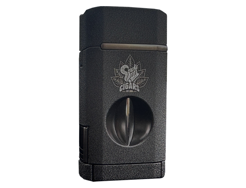 SI - Lighter Visol Diablo Triple Torch Flame w/ V cutter - Black Crackle