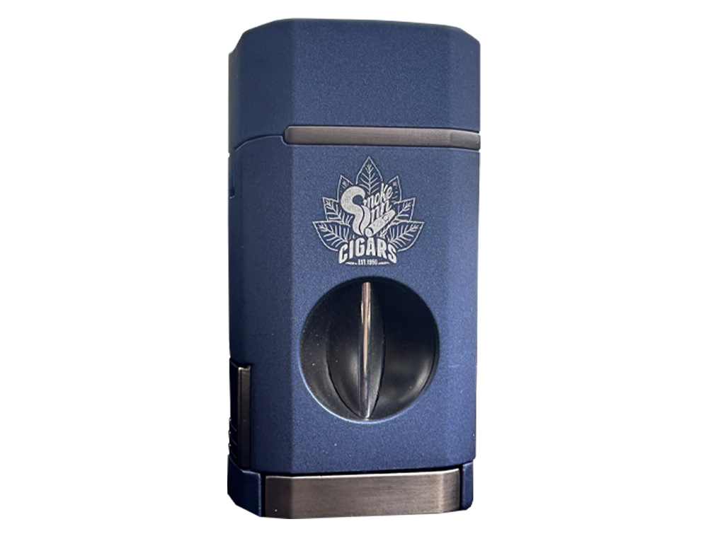 SI - Lighter Visol Diablo Triple Torch Flame w/ V cutter - Blue