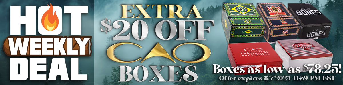 $20 Off CAO Boxes