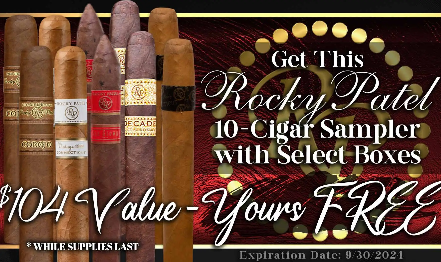 FREE Rocky Patel 10-Cigar Sampler